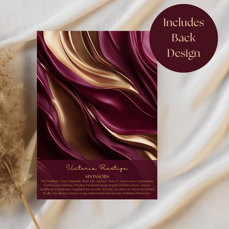 Gala Invitation template with back design included