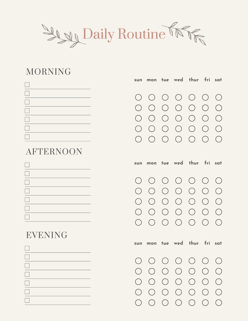 Daily Routine Digital Download - Etsy