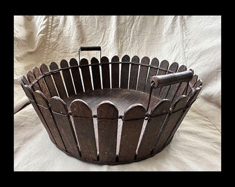 Vintage Shaker Picket Fence Basket