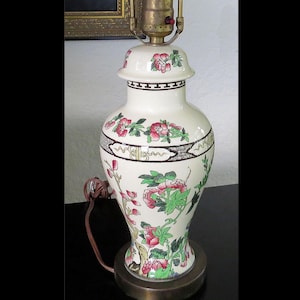 19.5&quot; Chinese Vintage Vase Jar Lamp Japanese Chinese Asian Hand Painted