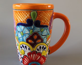 Coffee Maxi Mug in Multicolored Talavera