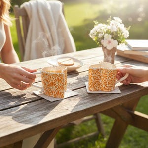 Talavera Herz Kaffeebecher Set 2 Stück