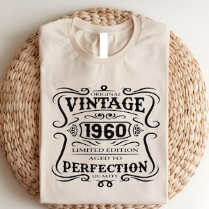 Vintage 1960 65th Birthday Shirt: Limited Edition Aged Tee