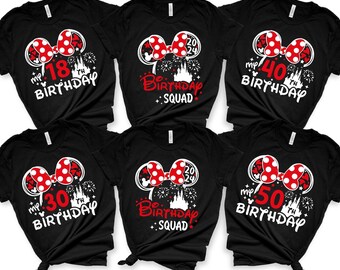 Disney Birthday Girl and Boy Shirt,Disney Birthday Family T-Shirt,Disney Trip 2025,Disney Birthday Squad T-Shirt,Disney Birthday Girl Shirts