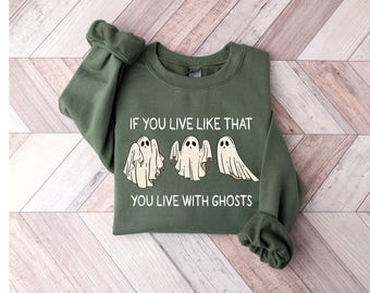 Eras Tour Ghost Halloween Sweatshirt: Spooky Season TS Fan Shirt