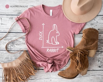 Funny Rabbit Duck Math T-Shirt, Meme Gift Tee