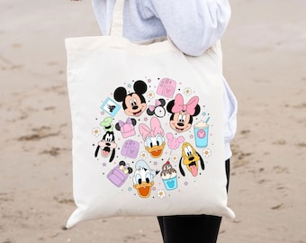 Bolsa de mano de verano mágico de Disney, bolsa de mano de lona estética, bolsa de mano retro vintage de Disney, bolsa de mano de Disneyworld, bolsa de mano de viaje de Disney, bolsa de mano de vacaciones de Disney
