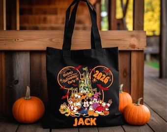 Personalized Mickey and Friends Tote,Trick or Treat Bag,2026 Halloween Disney Bag,Disneyworld Tote Bag,Mickey's Not So Scary Halloween Party