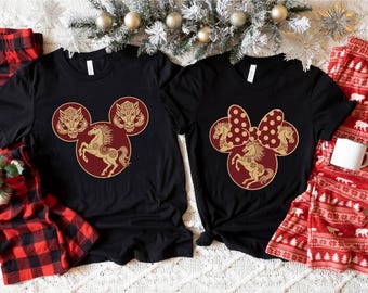 Mickey and Minnie Mouse Chinese New Year Horse T-Shirt - Family Disneyland Tee