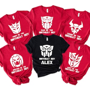 Custom Transformer Birthday T-Shirt,Trans4mer Shirt,Auto Bots Family Matching Birthday Shirt,Birthday Boy Transformers Tee,Transformer Shirt