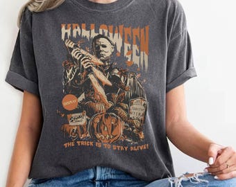 Vintage Halloween Comfort Colors Shirt: Horror Movie Tee, Michael Myers Shirt