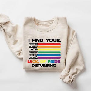 LGBT Star Wars Pride T-Shirt: Lightsaber Rainbow Flags, Pride Month Tee image 3