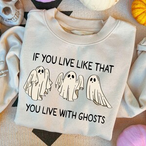 Eras Tour Ghost Halloween Sweatshirt: Spooky Season TS Fan Shirt image 3