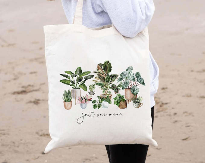 Plant Lover Tote Bag: Botanical Design, Reusable Cotton Bag