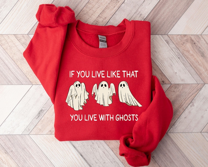 Eras Tour Ghost Halloween Sweatshirt: Spooky Season TS Fan Shirt image 5