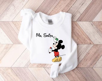 Disney Teacher Shirt,Custom Teacher Sweatshirt,Teacher Gift Shirt,Mickey School Shirt,Customized Name Teacher Shirt,Teacher Sweater