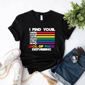 LGBT Star Wars Pride T-Shirt: Lightsaber Rainbow Flags, Pride Month Tee image 1
