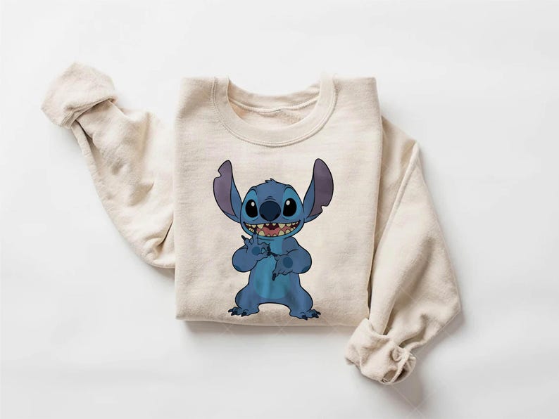 Funny Stitch Meme Sweater,Six Seven Hands Tee,Magic Kingdom Shirt, Stitch Disneyworld T-Shirt imagem 4