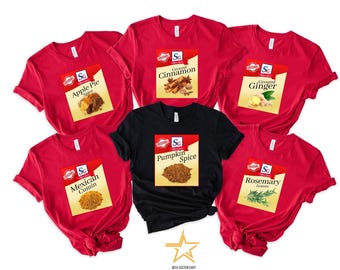 Spice Girl Group Costume Shirt: Funny Food Condiment Tee