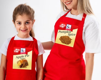 Thanksgiving Adult Youth Toddler Apron,Spice Apron Halloween Girls Costumes,Group Halloween Costumes,Food Seasoning,Matching Family Costumes
