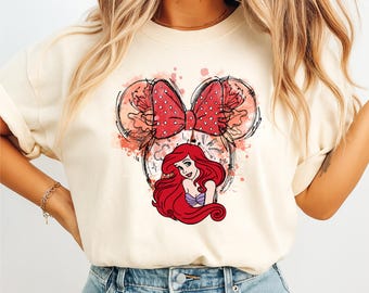 Disney Princess Shirt, Custom Disney Princess Birthday Shirt, Watercolor Disney Princess T-Shirt, Princess Matching Tee