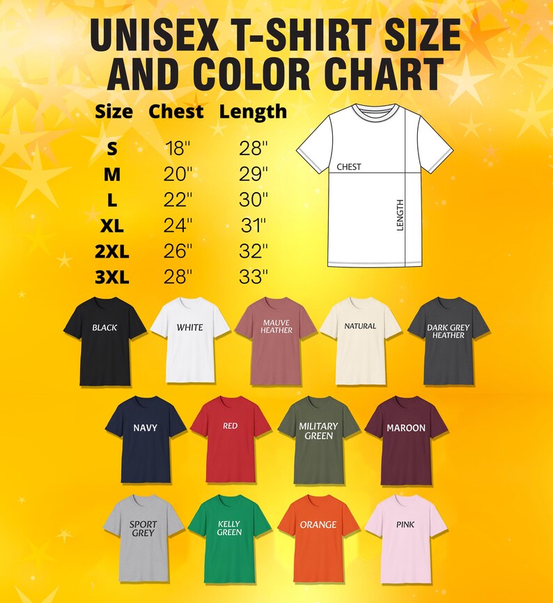 a t - shirt size guide for men and women