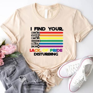LGBT Star Wars Pride T-Shirt: Lightsaber Rainbow Flags, Pride Month Tee image 5