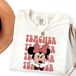 Comfort Colors® Teacher Minnie Shirt,Disney Teacher Shirt,Gift For Teacher,Custom Teacher Shirt,Back To School Teacher,Teacher Life T-Shirt