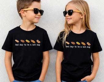 Hot Dog T-Shirt,Bad Day to Be a Hotdog Shirt for Kids,Funny Retro Hotdog Tee,4th of July Shirt,Memorial Day Shirt,Labor Day T-Shirt