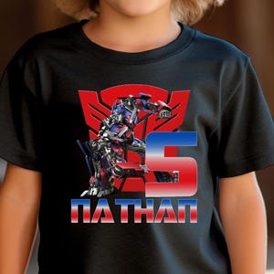 Personalized Transformer Birthday Boy Shirt, Family Vacation Tee
