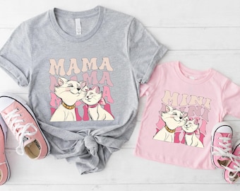 Aristocats Mama and Mini T-shirt,Disney Cat Mom Tee,Duchess and Marie Sweatshirt,Disneyland Mama Trip Tees,Newmom And Baby Tee Shirts