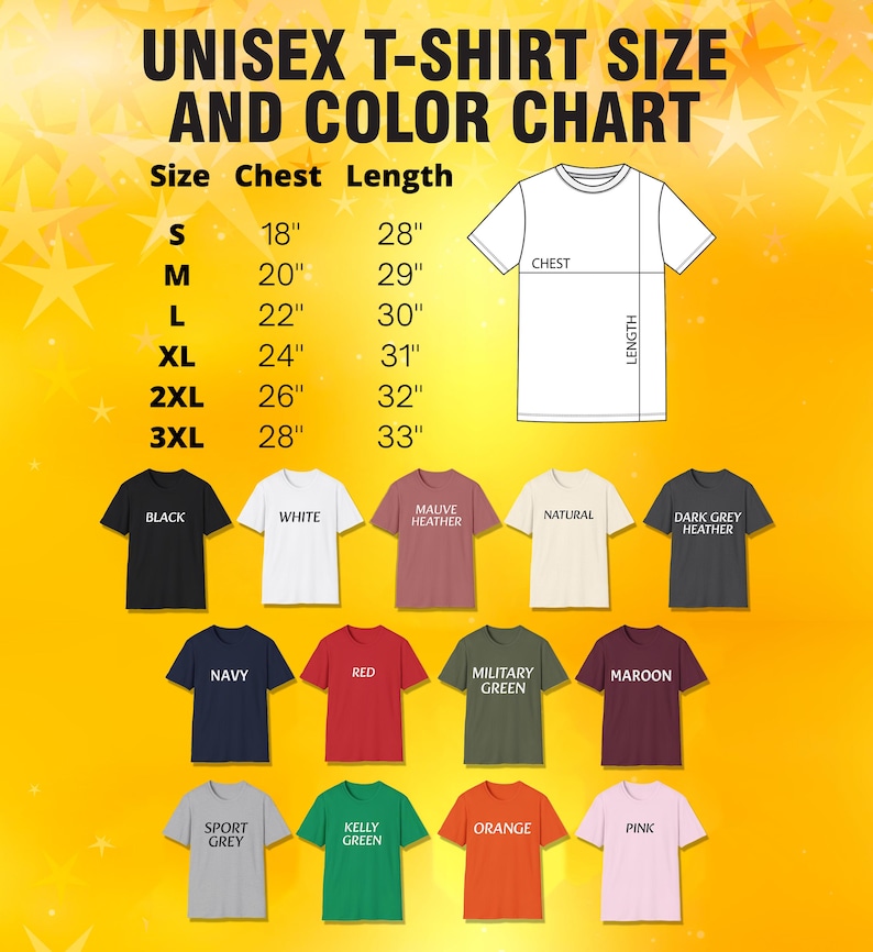 a t - shirt size guide for men and women