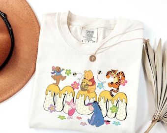 Comfort Colors Mom Winnie the Pooh Honey Shirt,Disney Pooh Mama Tee,Mama Bear The Pooh Sweatshirt,Disney Family Trip Shirt,Mothers Day Shirt