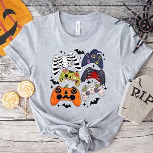 Retro Halloween Gaming Controller Shirt,Halloween Gamer Sweatshirt,Halloween Gaming Controller Shirt,Skeleton Zombie Sweater