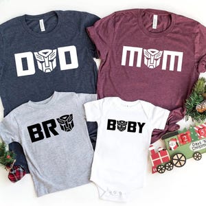 Transformer Birthday Family Matching T-Shirts