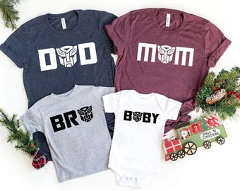Transformer Birthday Family Matching T-Shirts