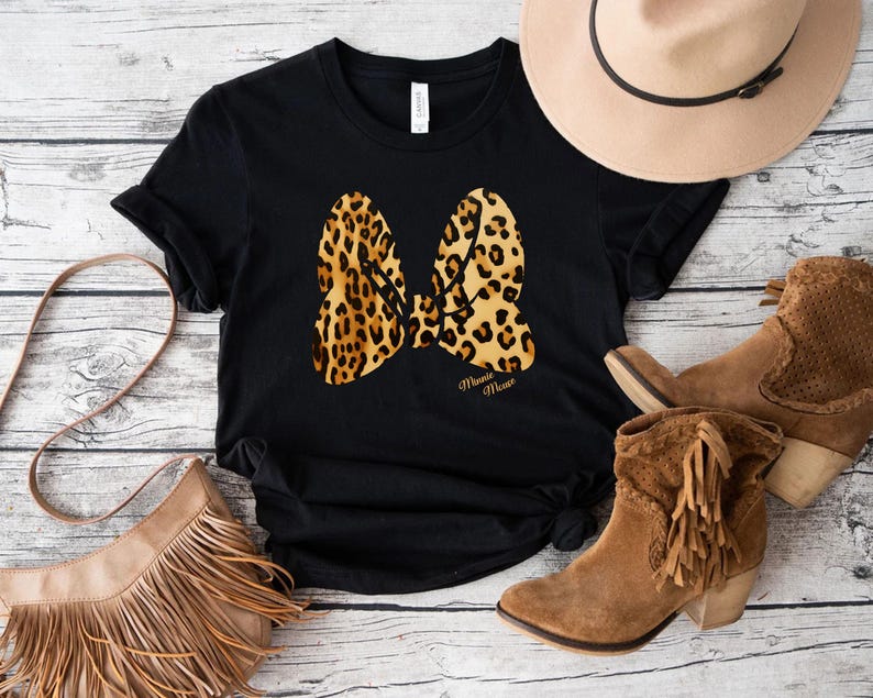 Minnie Mouse Leopard Print Sweatshirt - Disneyland Vacation Tee image 4