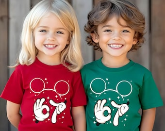 Funny Mickey Friends 6 7 Shirt,2026 Disneyland Kids T-Shirt, Toddler Mickey Tee,Six Seven Mouse 6 7 Meme Funny Hands Sweater