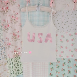USA Patch Work Handmade Tank Top