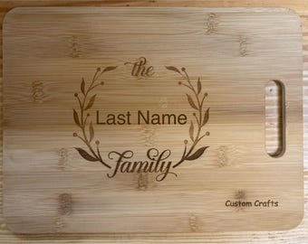 Tabla de cortar personalizada con apellido