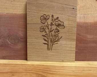 Letrero de estante con diseño de flores