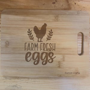 Fresh Eggs Cutting Board