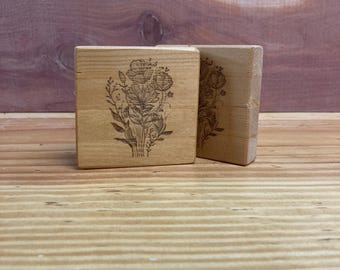 Posavasos hechos a mano con forma de ramo (juego de dos)