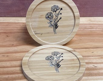 Posavasos de bambú (juego de seis)