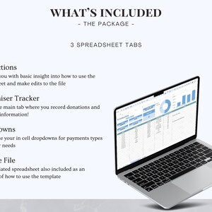 Fundraiser Tracker Google Sheets Spreadsheet Template, Charity Donor ...
