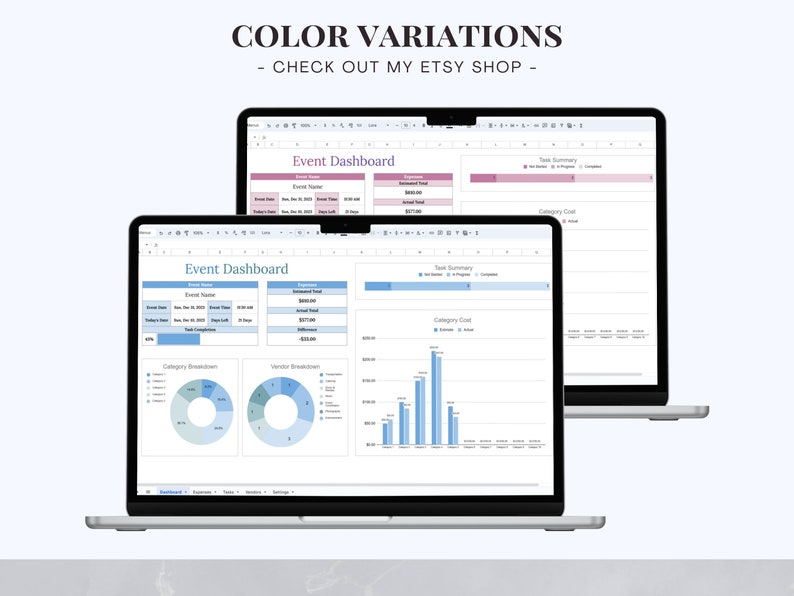 Event Planning Google Sheets Template, Party Planner Spreadsheet ...