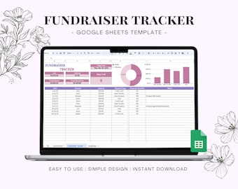 Fundraiser Tracker Template for Google Sheets, Charity Donation Spreadsheet, Non Profit Organization Budget Template, Charity Event Payment