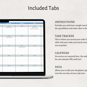 Digital To-do List Planner for Google Sheets, Task List Template ...