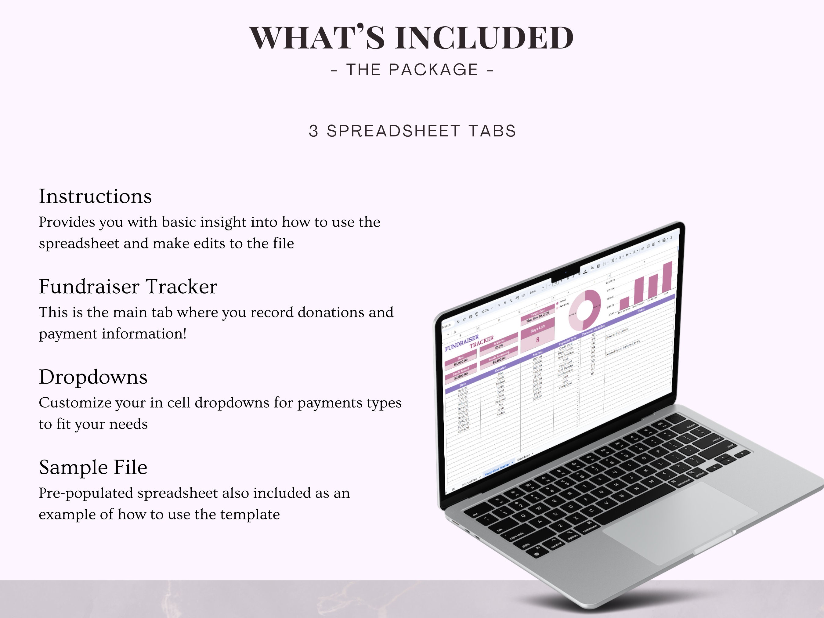 Fundraiser Tracker Template for Google Sheets, Charity Donation ...