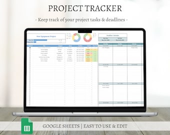 Project Tracker Google Sheets Projekt Aufgaben-Manager Vorlage Projektplaner Tabelle mit Kalender Für Projektleiter
